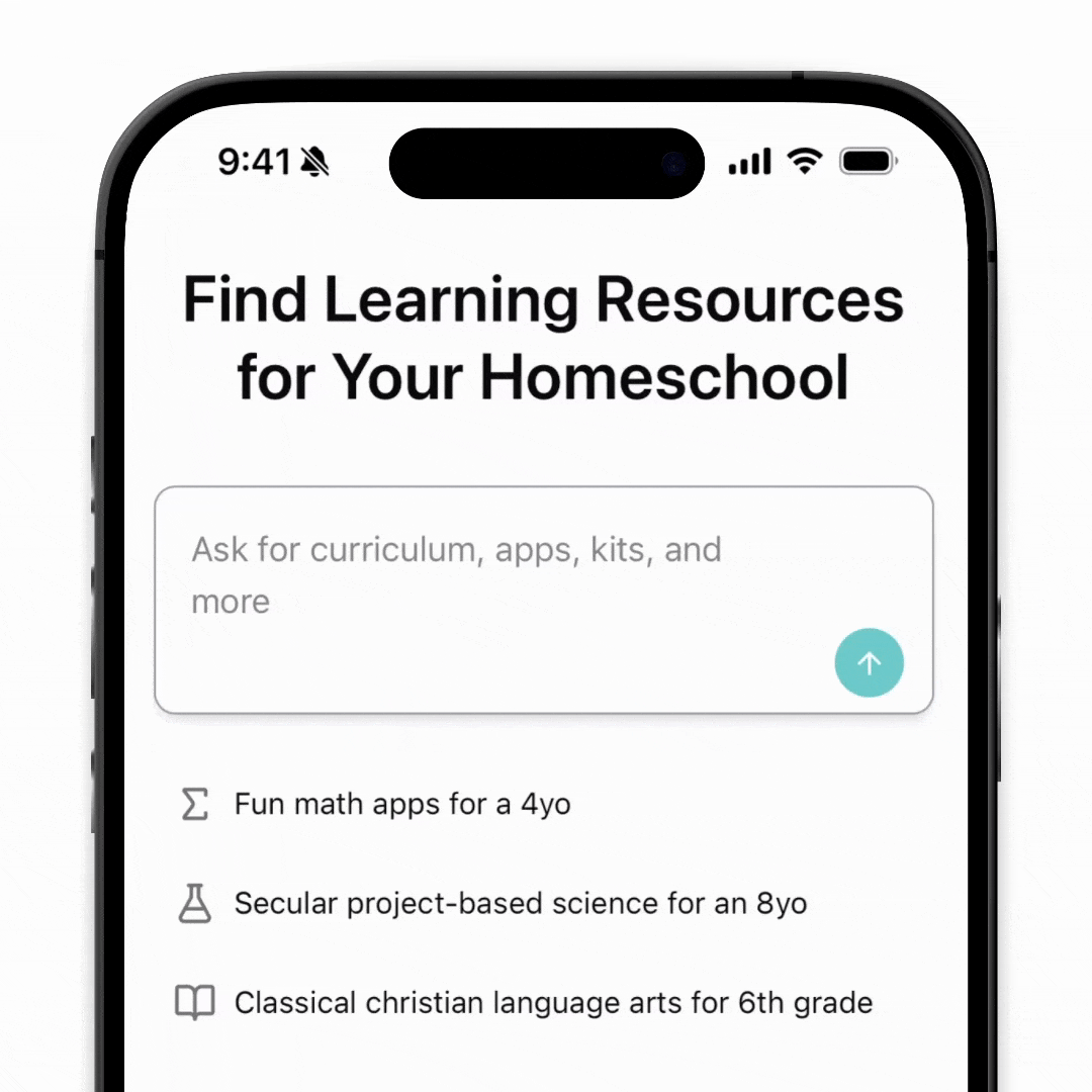 Type what you need and describe your homeschool requirements